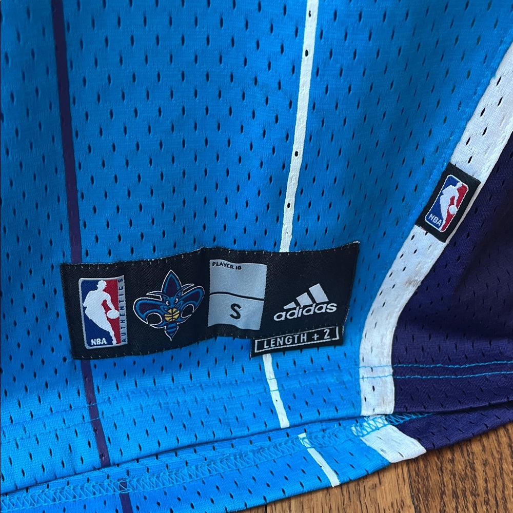 Adidas Blue and Yellow New Orleans Paul Basketball Jersey - Picture 2 of 5